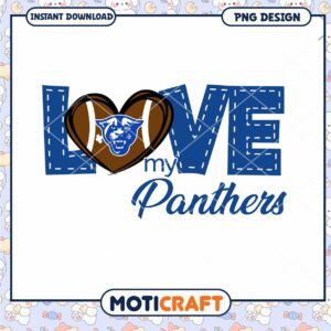 Love My Panthers PNG Design for Instant Download Art