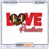 Love My Panthers Football PNG Design Instant Download