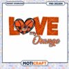 Love My Orange Basketball PNG Design Instant Download