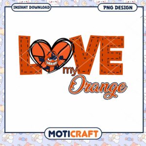 Love My Orange Basketball PNG Design Instant Download