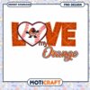 Love My Orange Baseball PNG Graphic Design Download