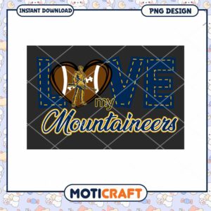 Love My Mountaineers PNG Design for Sports Fans