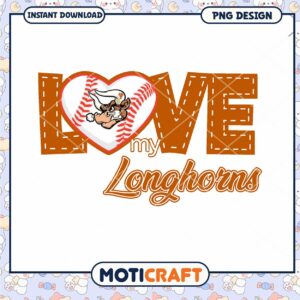 Love My Longhorns PNG Design for Sports Fans Download