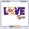 Love My LSU Tigers Baseball PNG Instant Download Design