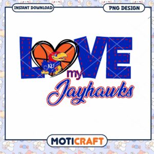 Love My Jayhawks Basketball PNG Design for Fans