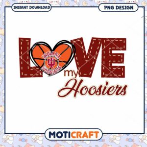 Love My Hoosiers PNG Design for Basketball Fans Download