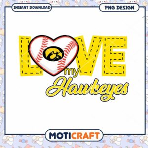 Love My Hawkeyes Baseball PNG Design for Fans Online