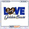 Love My Golden Bears Football PNG Design Downloadable Art