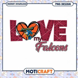 Love My Falcons Basketball PNG Design for Fans