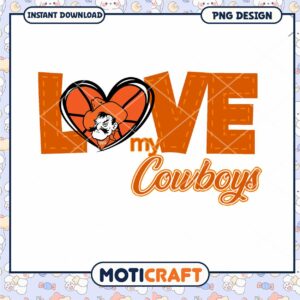 Love My Cowboys Basketball PNG Design for Fans