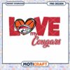 Love My Cougars Basketball Design Instant Download PNG