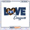 Love My Cougars Football PNG Design for Fans Download