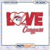 Love My Cougars Baseball PNG Design for Fans Instant Download