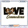 Love My Commodores PNG Design for Football Fans
