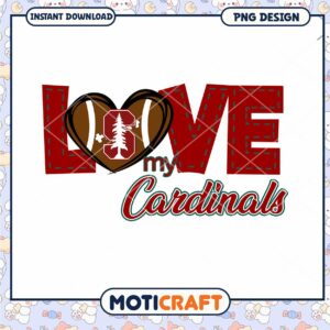 Love My Cardinals SVG PNG Fan Art Design Download