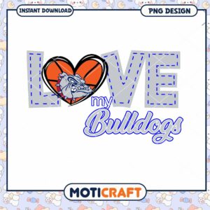 Love My Bulldogs PNG Design Instant Download Graphic
