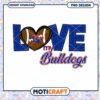 Love My Bulldogs PNG Design for Fans and Supporters