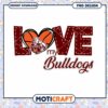 Love My Bulldogs Basketball PNG Design for Sports Fans
