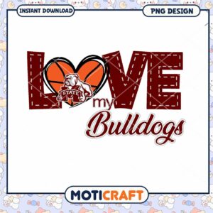 Love My Bulldogs Basketball PNG Design for Sports Fans