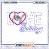 Love My Bulldogs Baseball PNG Instant Download Design