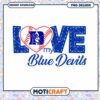Love My Blue Devils Baseball PNG Instant Download Design