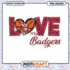 Love My Badgers Basketball PNG Design for Fans and Sports