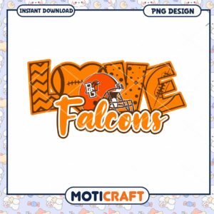 Love Falcons Football PNG Instant Download Design 2023