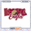 Love Eagles Football Team PNG Design Instant Download Art