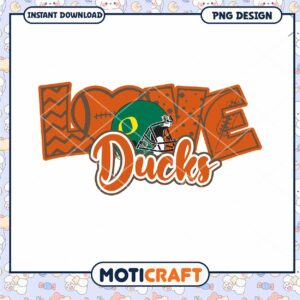 Love Ducks PNG Design for Football Fans Instant Download