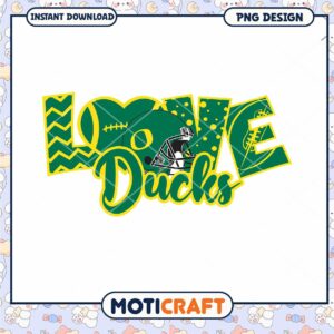Love Ducks Football PNG Design for Instant Download