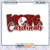 Love Cardinals Football PNG Design for Instant Download