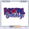 Love Bulldogs Football PNG Digital Download Design Art
