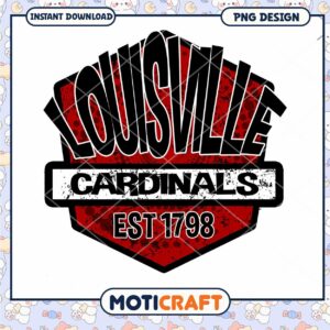 Louisville Cardinals Vintage Logo PNG Instant Download