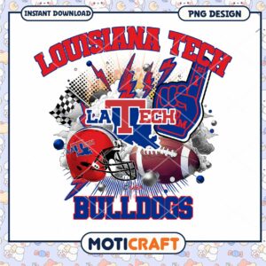 Louisiana Tech Bulldogs PNG Design for Instant Download