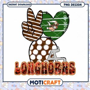 Longhorns PNG Design for Instant Download Fun Fan Art