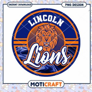 Lincoln Lions Graphic Design for Instant Download PNG