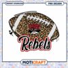 Leopard Print Football UNLV Rebels PNG Design Download