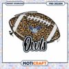 Leopard Print Football PNG Design for Owls Fans