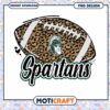 Leopard Print Football Design for Spartans Fans PNG