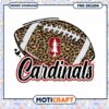 Leopard Print Football Design for Cardinals Fans PNG