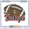 Leopard Print Football Buckeyes PNG Digital Download