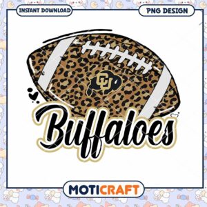 Leopard Print Football Buffaloes PNG Download Design