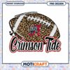 Leopard Print Crimson Tide Football PNG Design Download