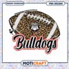 Leopard Print Bulldogs Football PNG Creative Design