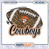 Leopard Print Cowboys Football PNG Instant Download Design