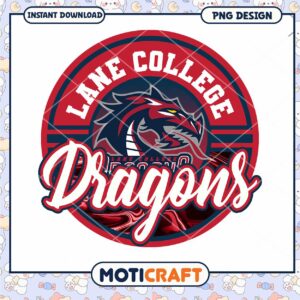 Lane College Dragons PNG Design Instant Download Art