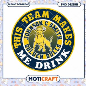 Johnson C Smith Golden Bulls Drink Team PNG Design