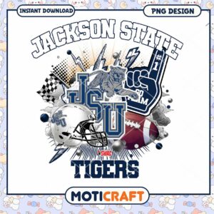 Jackson State Tigers PNG Design Instant Download Art