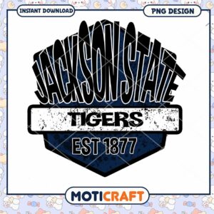 Jackson State Tigers Vintage Logo PNG Download Design