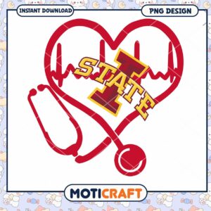 Iowa State Heartbeat Stethoscope PNG Design Download
